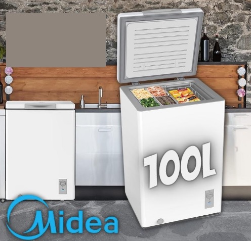 Freezer Horizontal 100L, Midea, 127V, Branco, CFA10B1