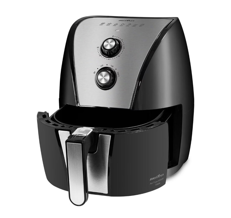 Fritadeira Elétrica Sem Óleo Air Fryer Britânia BFR40PI 5L – Preta/Inox