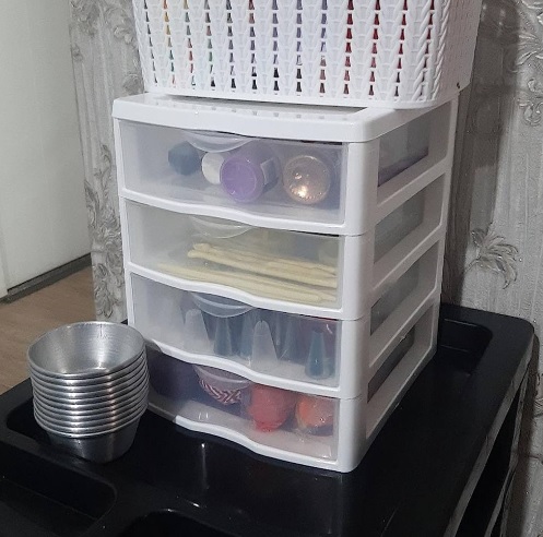 Gaveteiro Peq Com 4 Gavetas Branca Nitronplast Branco