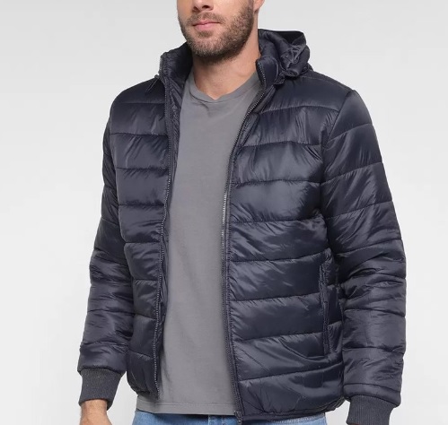 Jaqueta Lucky Sailing Puffer Capuz Removível Masculina
