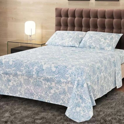 Jogo de Cama Casal Microfibra 170 Fios Premier Estrela 4 Peças