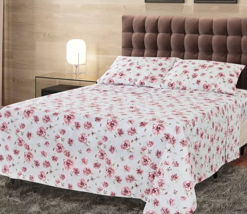 Jogo de Cama Queen Microfibra 170 Fios Premier Gardênia 4 Peças