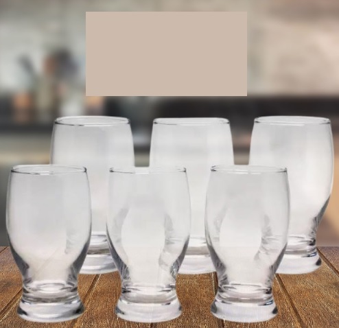 Jogo de Copos de Vidro 240ml 6 Unidades Haus – Basic Dia a Dia