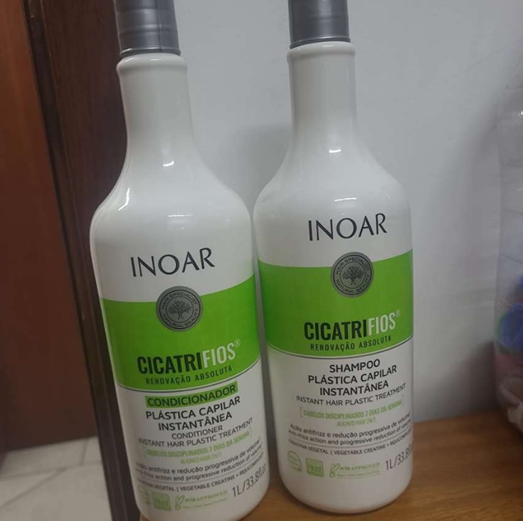 Kit CicatriFios Plástica Capilar Shampoo e condicionador 2x1L, Inoar