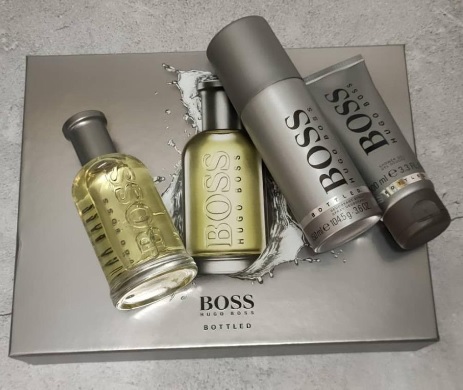 Kit Hugo Boss Bottled – Hugo Boss Bottled EDT 100ml + Shower Gel 100 ml + Desodorante Spray 150 ml