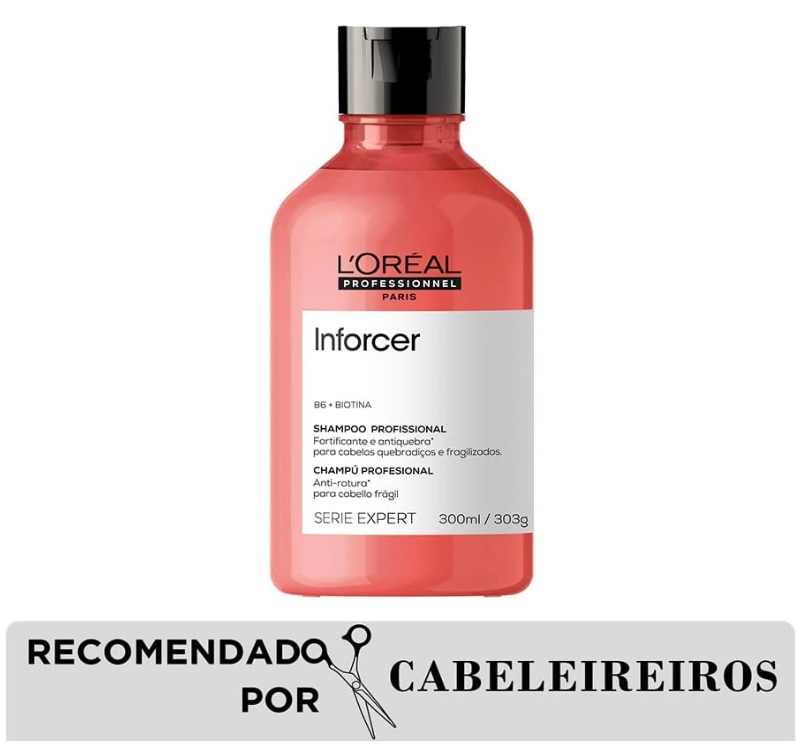 L’Oréal Professionnel Shampoo Antiquebra Inforcer | Protege, Previne Quebras e Adiciona Suavidade | Para cabelos fracos, frágeis e danificados | Com Biotina | 300ml