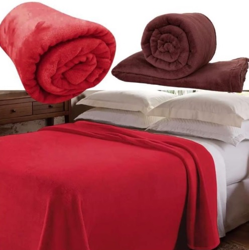 Manta Casal 100% Poliéster Jolitex – Dyuri Vinho