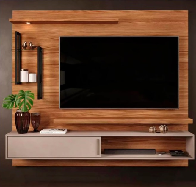 Painel para TV até 60” DJ Móveis New Greco – 2 Prateleiras