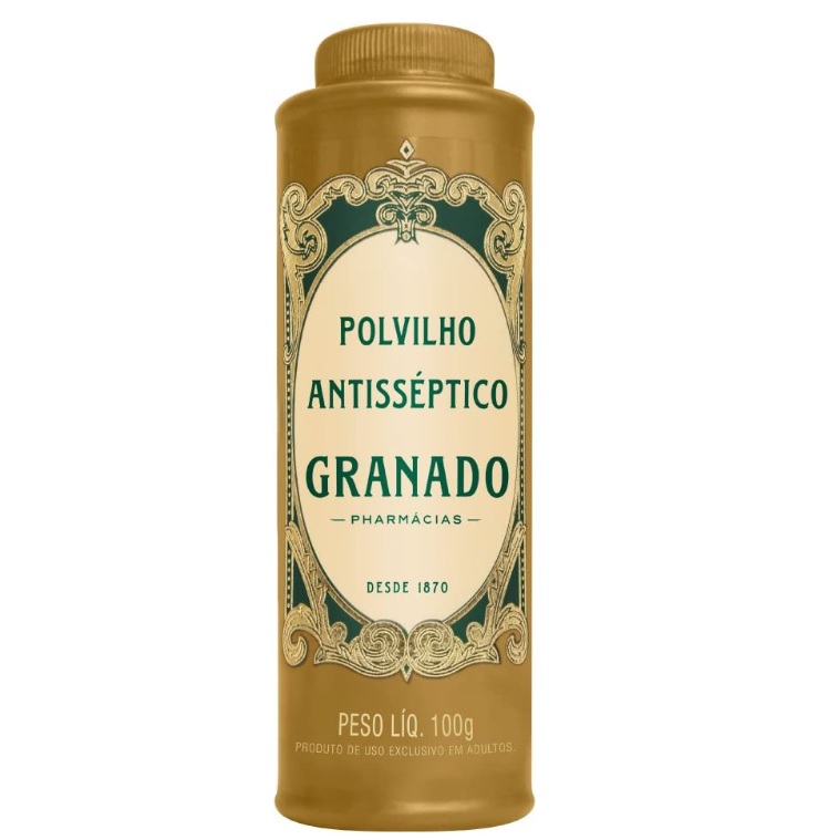Polvilho Antisséptico Tradicional, Granado, Dourado, 100g