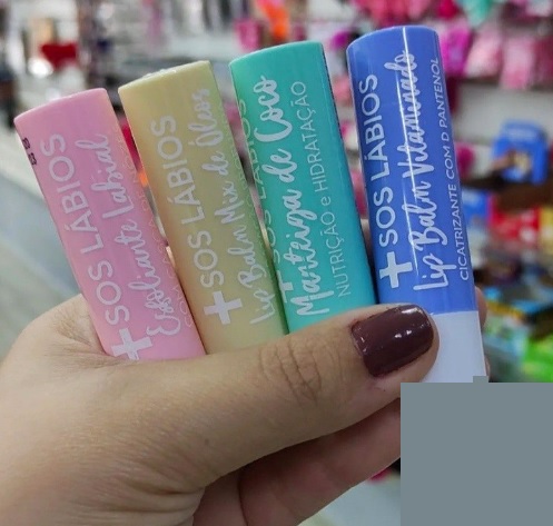 SOS LÁBIOS LIP BALM VITAMINADO 3, 5GR TOP BEAUTY, Top Beauty
