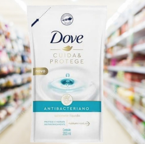 Sabonete Líquido Dove Cuida & Protege Sachê 200ml Refil, Dove