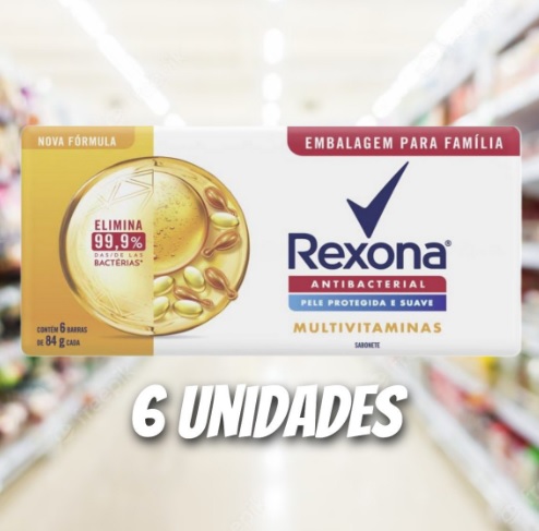 Sabonete em Barra Rexona Multivitaminas 84g 6 barras