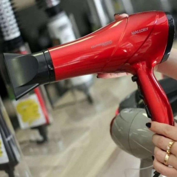 Secador de Cabelo Mallory Íon Pro 4000 Bivolt Vermelho