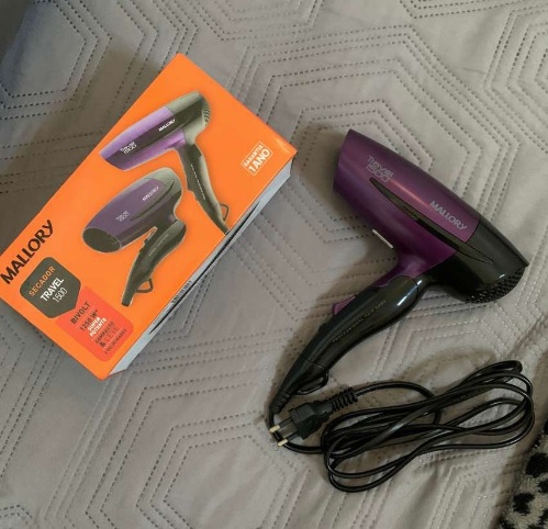 Secador de cabelo Mallory Travel 1500 Bivolt Roxo