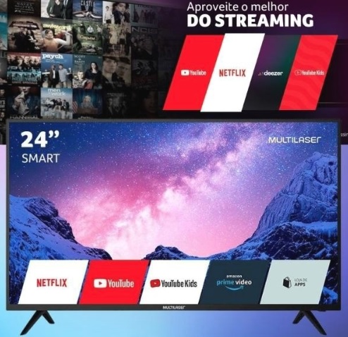 Smart TV 24 Polegadas HD Wi-fi Integrado Multilaser – TL040