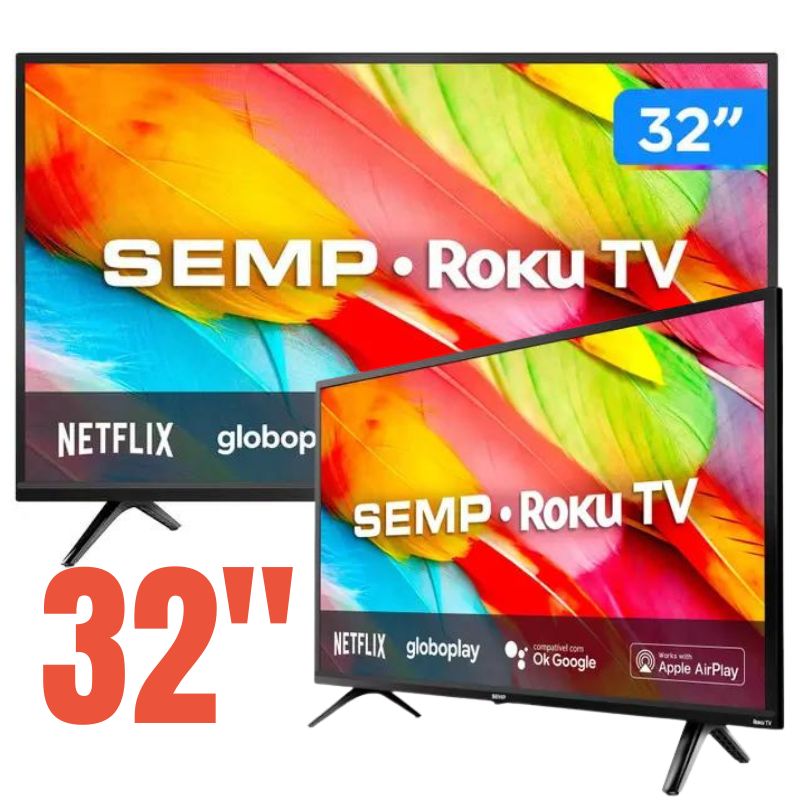Semp Smart Tv Led 32 Pulgadas Com Roku R6500 Dual Band Semp Bivolt