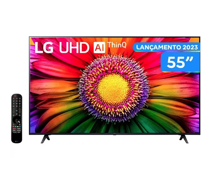 Smart TV 55” 4K LED LG 55UR8750PSA – Wi-Fi Bluetooth 3 HDMI 2 USB