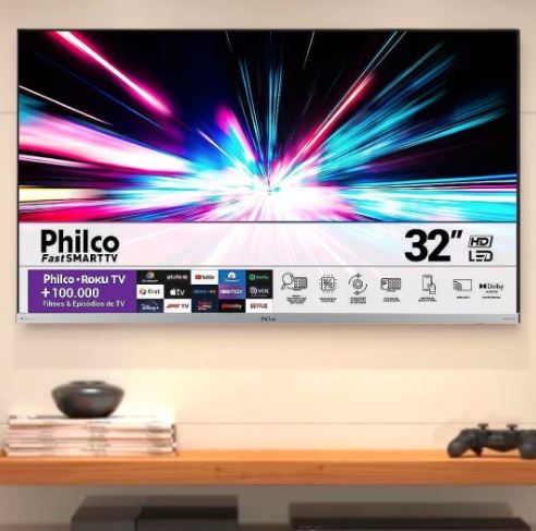 Smart Tv Philco 32” Ptv32g7pr2csblh Dolby Audio Led Bivolt