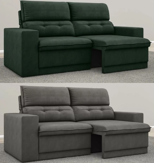 Sofá Retrátil Reclinável 3 Lugares Velosuede – Opera Next Sofás