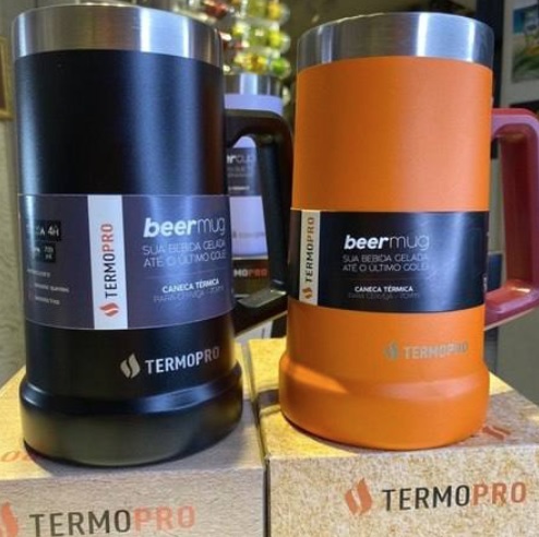 TERMOPRO Caneca Térmica para Cerveja 709ml Preto