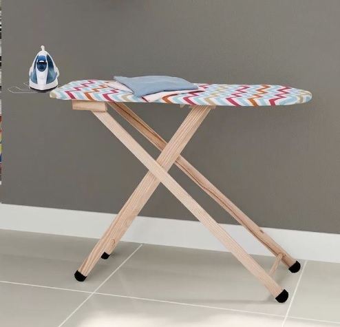 Tábua de Passar Roupa Dobrável de Madeira – Tramontina Compact ZigZag 2 Níveis de Altura