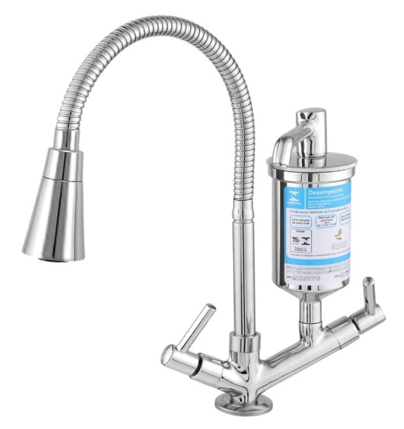 Torneira Com Filtro Gourmet Pia Cozinha Mesa Bancada Cone