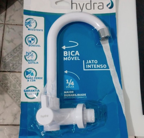 Torneira Cozinha Parede Hydraplus Branca Hydra Branco