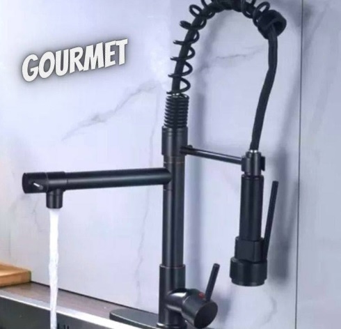 Torneira para Cozinha Gourmet Dupla de Mesa