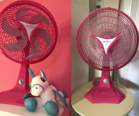 Ventilador Britânia Protect 30, 127V, Rosa, 3 velocidades, Hélice de 6 pás, Potência 55W
