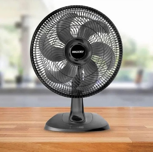 Ventilador de Mesa, TS40+, Preto, 110v, Mallory