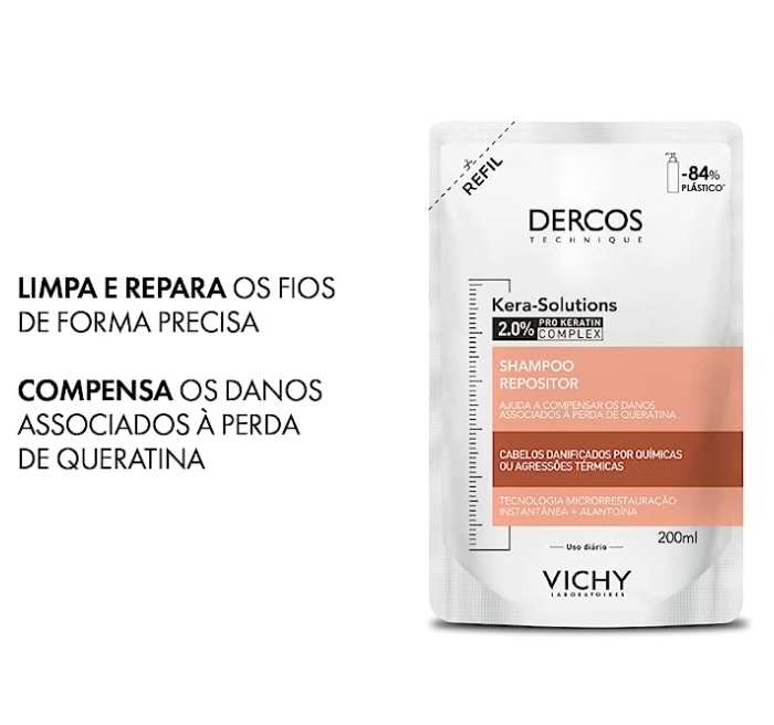 Vichy Dercos Refil Shampoo Kera Solutions 200Ml