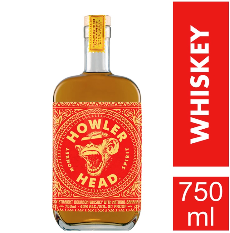Whiskey Howler Head Banana Bourbon 750ml