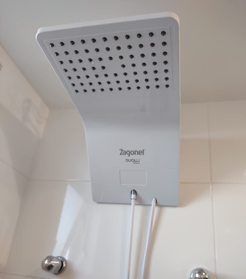 ZAGONEL Chuveiro Eletrônico Ducali 220v 7500w, Branco