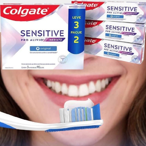 Creme Dental para Sensibilidade Colgate Sensitive Pro-Alívio Imediato Original 90g