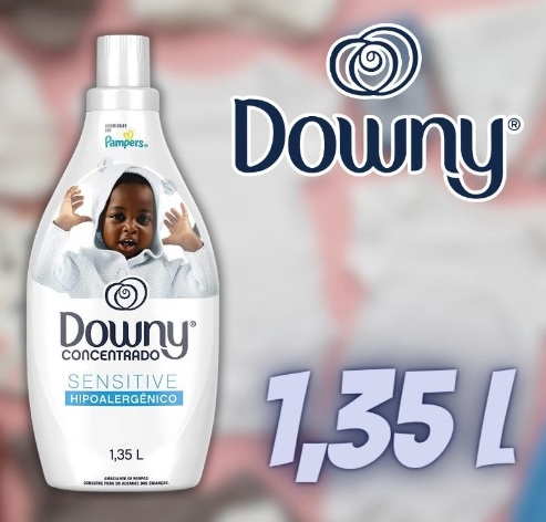 Amaciante Concentrado Downy Sensitive Hipoalergênico para Roupa de Bebê 1,35L