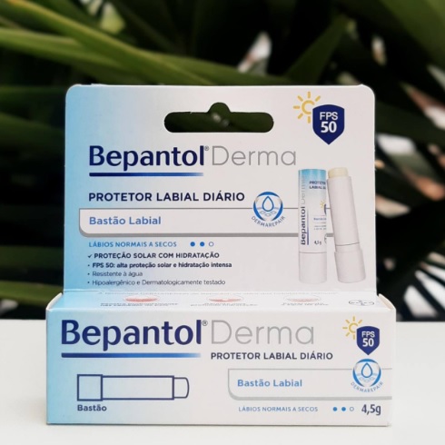 Bepantol Derma Protetor Labial Diário, Hidratante Labial, FPS 50, Branco