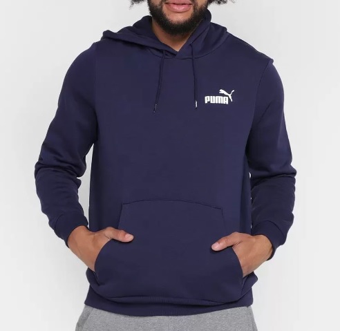 Blusa Moletom Puma Ess Small Logo com Capuz Fl Masculino