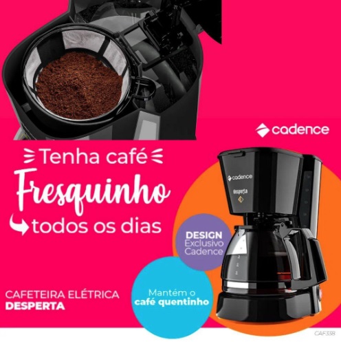 Cafeteira Elétrica Cadence Desperta Constrast CAF338