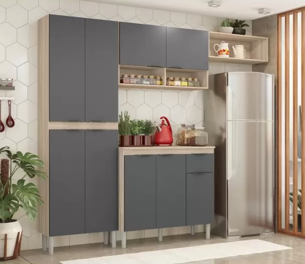 Cozinha Compacta Demóbile Dalu 6 Portas + Balcão