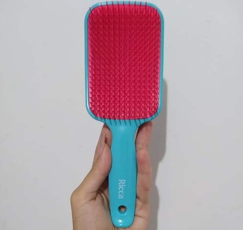 Escova Raquete Flex, Azul, Ricca