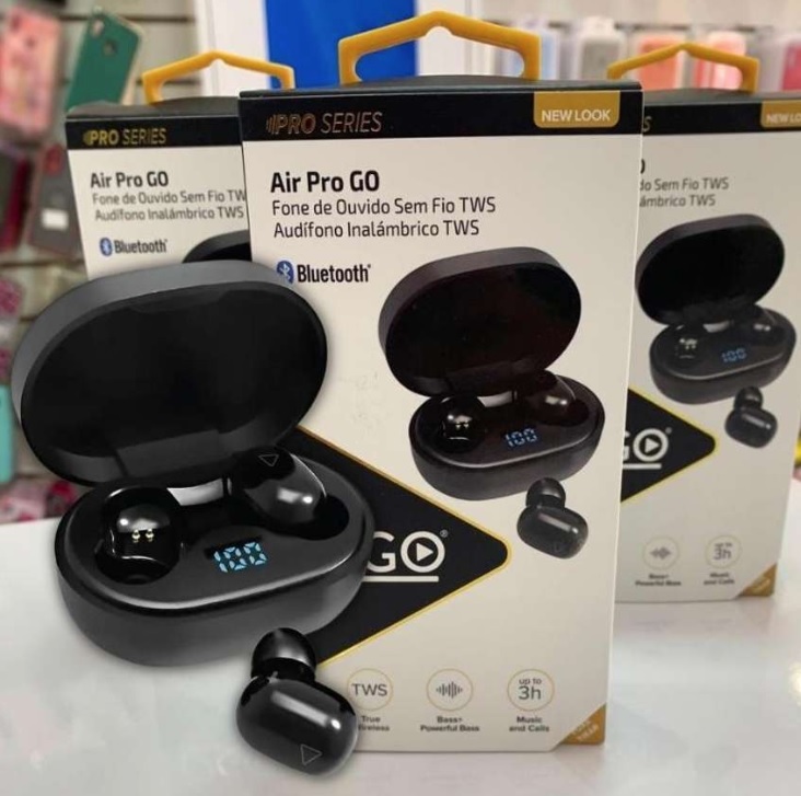 Fone de Ouvido Bluetooth Sem Fio TWS Air PRO Go i2GO com Estojo de Carregamento – i2GO PRO 5