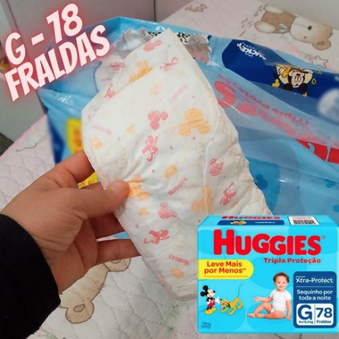 Fralda Huggies Tripla Proteção G – 78 Fraldas