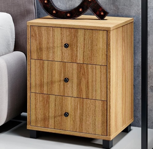 Gaveteiro Brigatto Cubo com 3 Gavetas – Freijó