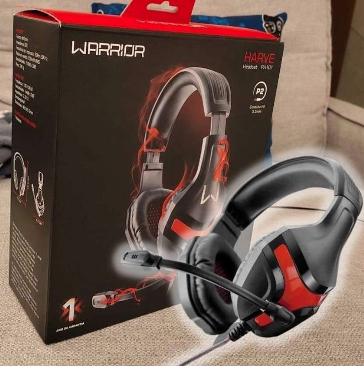Headset Gamer Harve P2 Stereo Preto Warrior – PH101