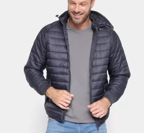 Jaqueta Lucky Sailing Puffer Capuz Removível Masculina