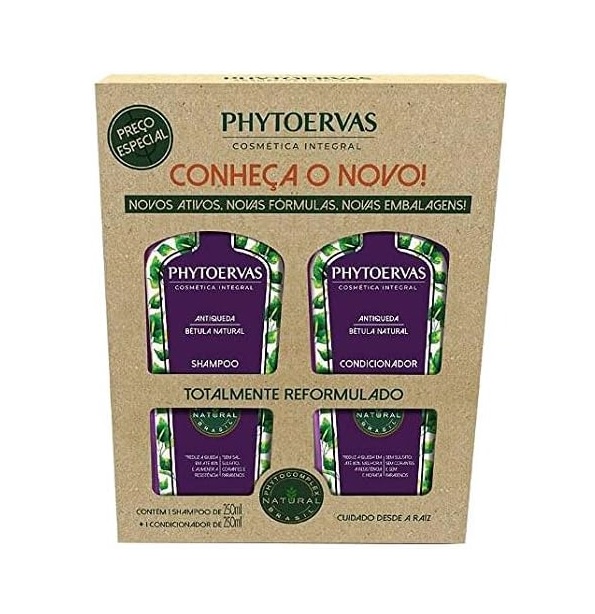 Kit Shampoo+Condicionador Phytoervas Antiqueda 250 Ml