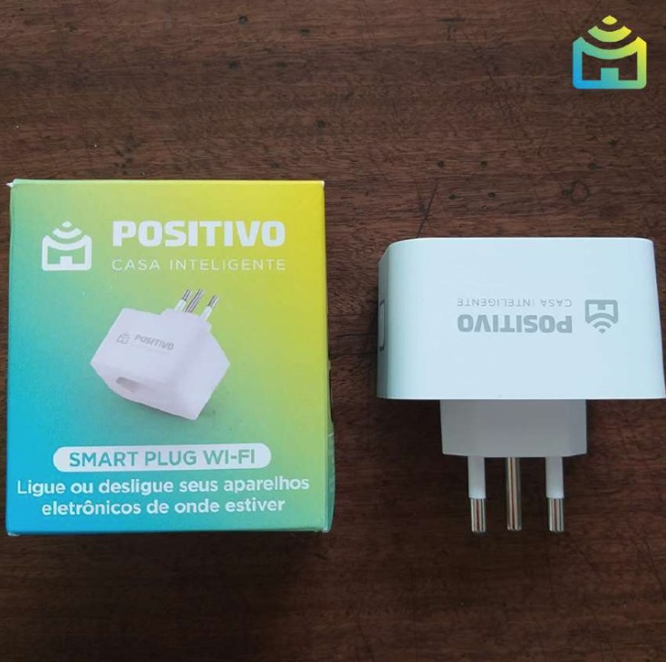 Kit Smart Plug Wi-Fi Positivo Casa Inteligente – Contém 2 Smart Plugues Wi-FI 10A/1000W, ligue e desligue seus eletrodomésticos usando o celular, Compatível com Alexa., Cor: branco