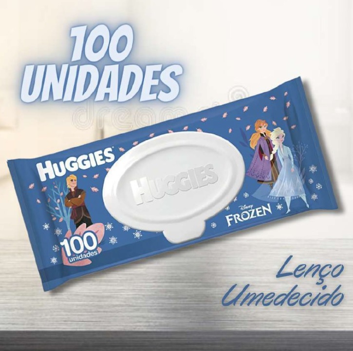 Lenço Umedecido Huggies Frozen Ed. Limitada, 100 unidades, Huggies
