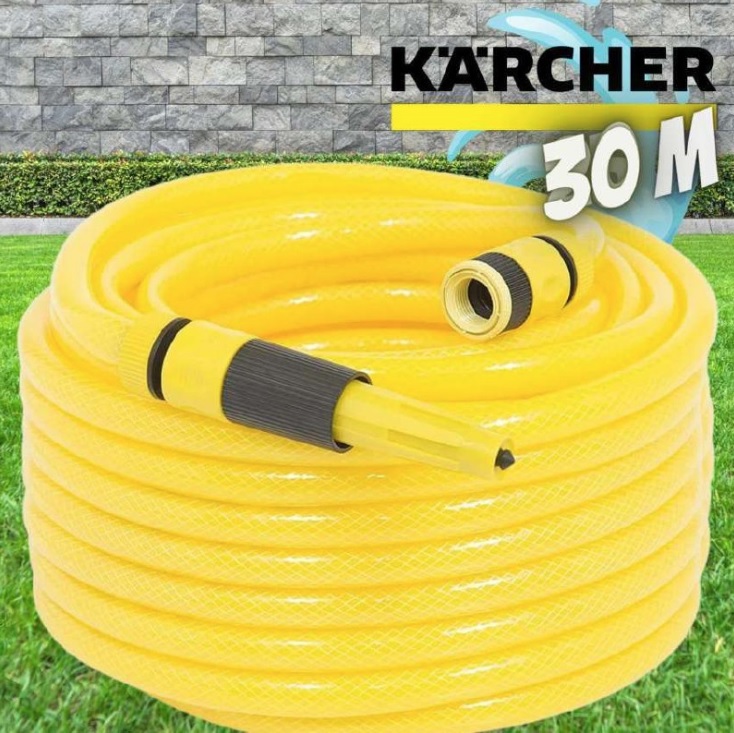 Mangueira de Jardim 30m c/ 02 Engates rápidos Acqua Stop – 01 Esguicho e 01 Conector