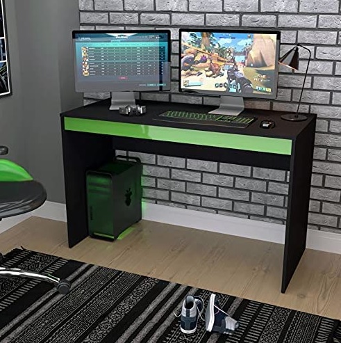 Mesa Escrivaninha Gamer B23 – Preto/Verde